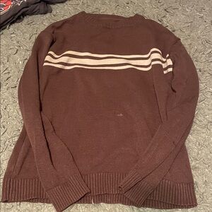 Men's Brown Sweater with Stripes